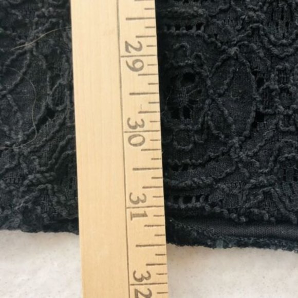 Black Lace Bodycon Sheath Dress Small Sleeveless Lined Keyhole Back As You Wish - Picture 10 of 11